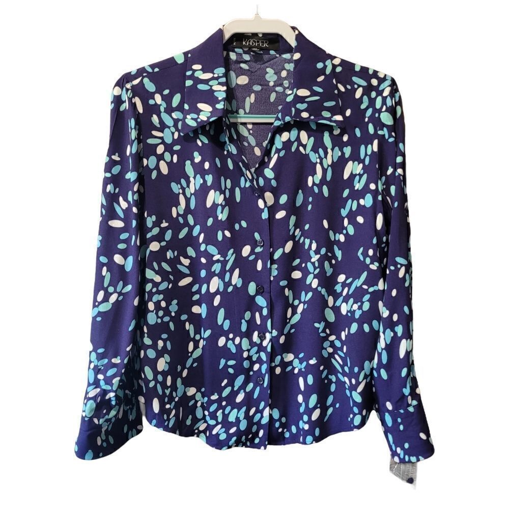 Kasper blue button down